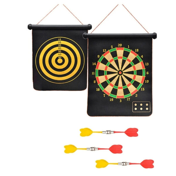 Dartboards for Kid, Two Side Board Game Darts Set, Roller Up Dartboards