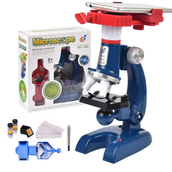 LED 100X 400X 1200X Lab Science Educational Toy Biological Microscope - Image 3