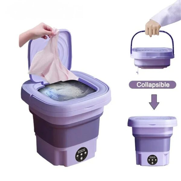 8L Portable Mini Washing Machine with Spin Dryer - Image 2