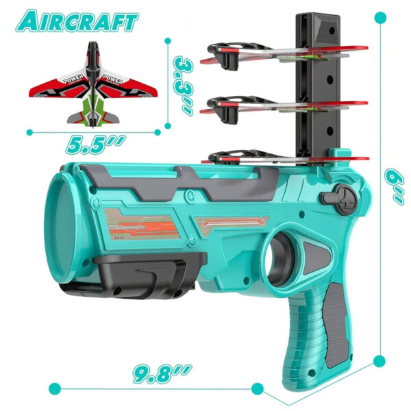 Outdoor Toys Gun With Launcher Flying Plane