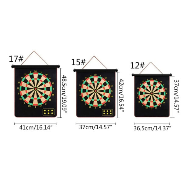 Dartboards for Kid, Two Side Board Game Darts Set, Roller Up Dartboards - Image 2