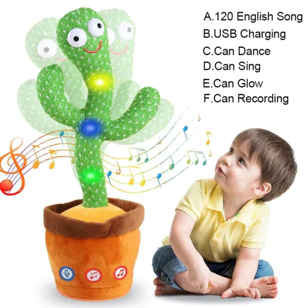 Kids Dancing Talking Cactus Toy