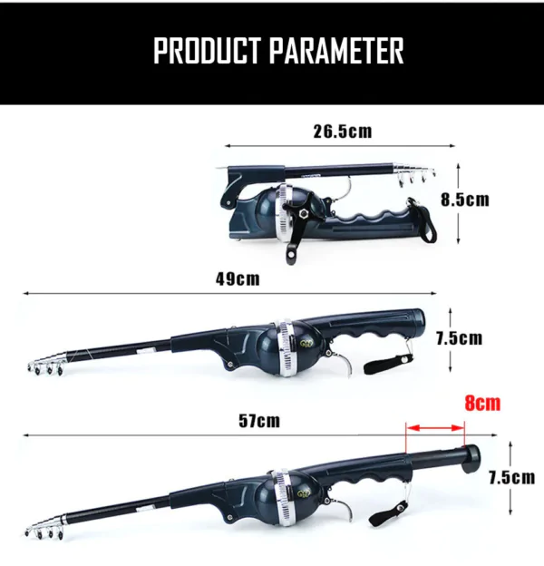 Foldable Telescopic Fishing Rod​ Carbon Fiber​ - Image 2