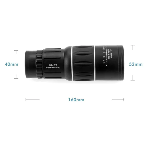 16 x 52 Super Clear HD Monocular Hunting Spotting Telescope - Image 14