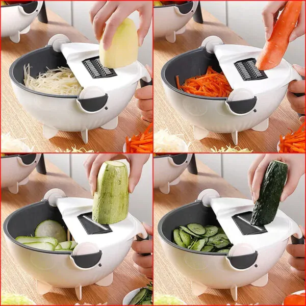 Multifunctional 2 In 1 Vegetable Slicer Cutter Chopper - Image 2